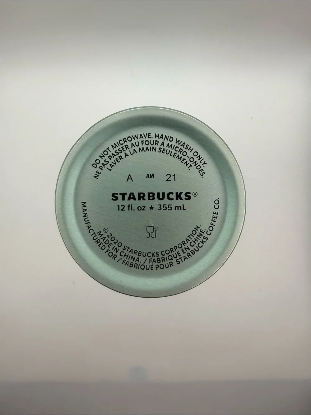 Starbucks Silver Tumbler with Mint Green Lid